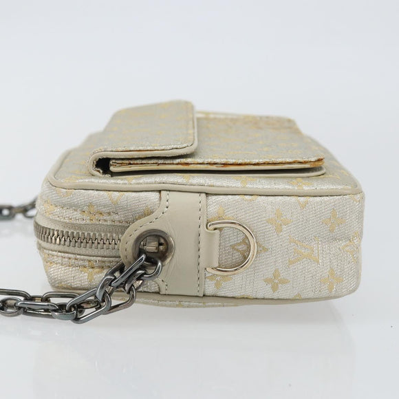 LOUIS VUITTON Monogram Shine McKenna Schoudertas Goud M92363 LV Auth hk3048