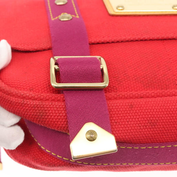 LOUIS VUITTON Antigua Buzzus PM Shoulder Bag Red Purple M40040 LV Auth hk3049