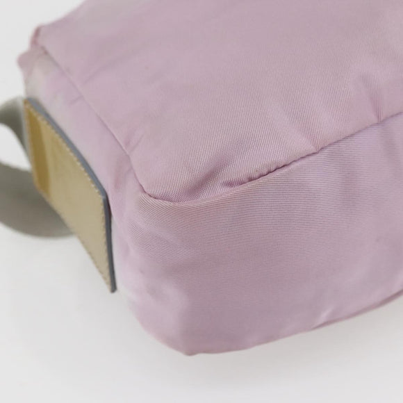 PRADA Shoulder Bag Nylon Pink Silver Auth hk3053
