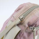 PRADA Shoulder Bag Nylon Pink Silver Auth hk3053-10