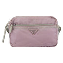 PRADA Shoulder Bag Nylon Pink Silver Auth hk3053-13