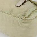 PRADA Shoulder Bag Nylon Beige Silver Auth hk3054-15