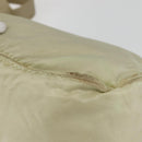 PRADA Shoulder Bag Nylon Beige Silver Auth hk3054-17