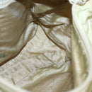 PRADA Shoulder Bag Nylon Beige Silver Auth hk3054-21