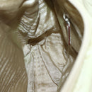 PRADA Shoulder Bag Nylon Beige Silver Auth hk3054-22