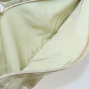 PRADA Shoulder Bag Nylon Beige Silver Auth hk3054-25
