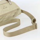 PRADA Shoulder Bag Nylon Beige Silver Auth hk3054-7