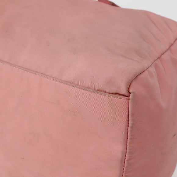 PRADA Hand Bag Nylon Pink Silver Auth hk3055