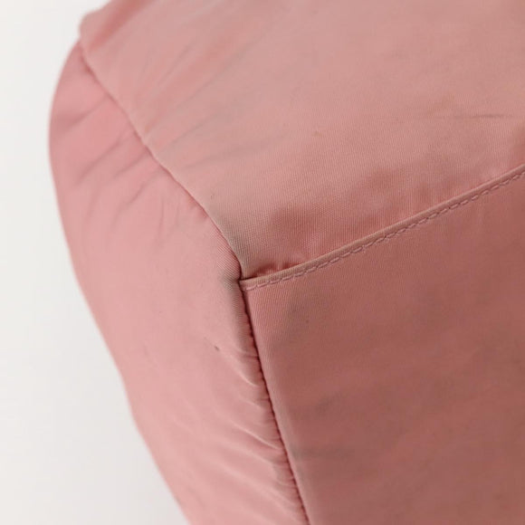 PRADA Hand Bag Nylon Pink Silver Auth hk3055