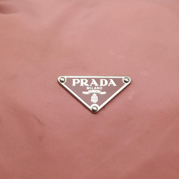 PRADA Hand Bag Nylon Pink Silver Auth hk3055