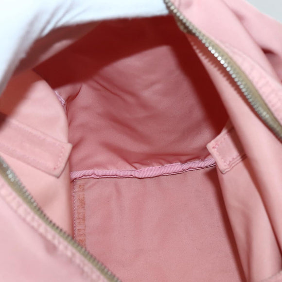 PRADA Hand Bag Nylon Pink Silver Auth hk3055