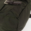 PRADA Backpack Nylon Khaki Silver Auth hk3056-16