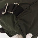 PRADA Backpack Nylon Khaki Silver Auth hk3056-18