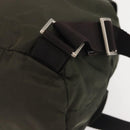 PRADA Backpack Nylon Khaki Silver Auth hk3056-19