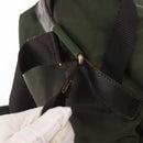 PRADA Backpack Nylon Khaki Silver Auth hk3056-9