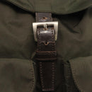 PRADA Backpack Nylon Khaki Silver Auth hk3056-21