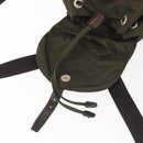 PRADA Backpack Nylon Khaki Silver Auth hk3056-24