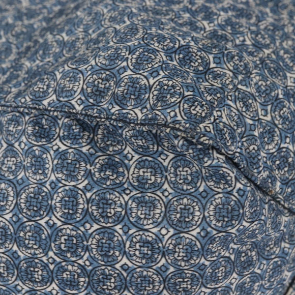 PRADA Tote Bag Nylon Blue Silver Auth hk3057