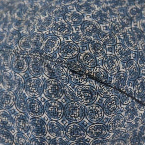 PRADA Tote Bag Nylon Blue Silver Auth hk3057