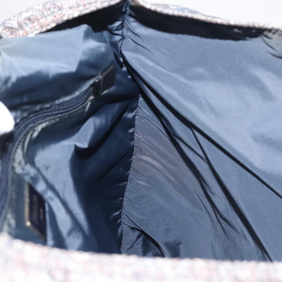 PRADA Tote Bag Nylon Blue Silver Auth hk3057