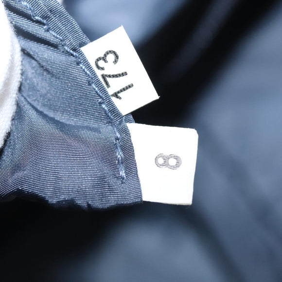 PRADA Tote Bag Nylon Blue Silver Auth hk3057