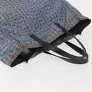 PRADA Tote Bag Nylon Blue Silver Auth hk3057-6