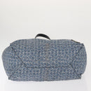 PRADA Tote Bag Nylon Blue Silver Auth hk3057-9