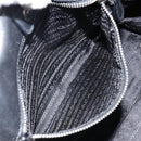 PRADA Tote Bag Nylon Black Silver Auth hk3058-20