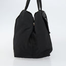 PRADA Tote Bag Nylon Black Silver Auth hk3058-4
