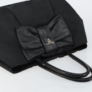 PRADA Tote Bag Nylon Black Silver Auth hk3058-6