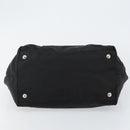 PRADA Tote Bag Nylon Black Silver Auth hk3058-9