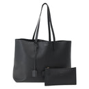 SAINT LAURENT Tote Bag Leather Black Auth hk3059-1