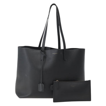 SAINT LAURENT Tote Bag Leather Black Auth hk3059