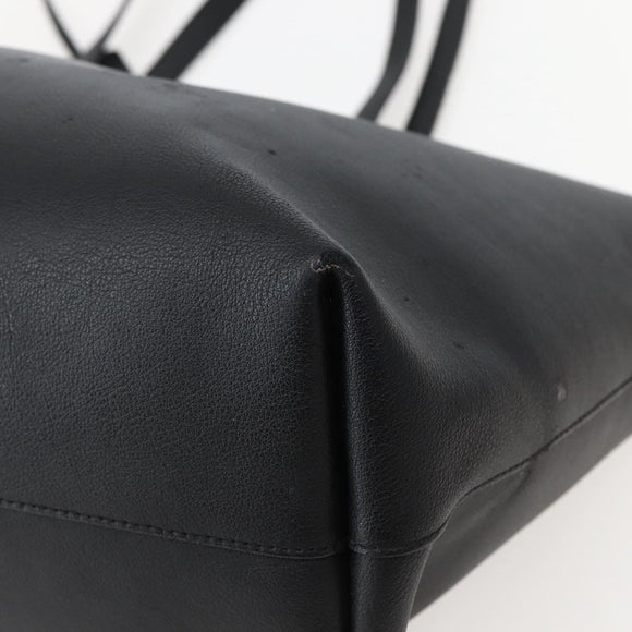 SAINT LAURENT Tote Bag Leather Black Auth hk3059