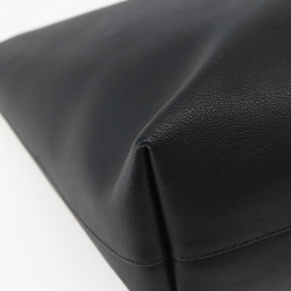 SAINT LAURENT Tote Bag Leather Black Auth hk3059