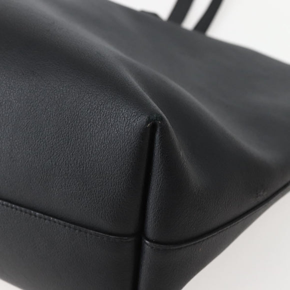 SAINT LAURENT Tote Bag Leather Black Auth hk3059