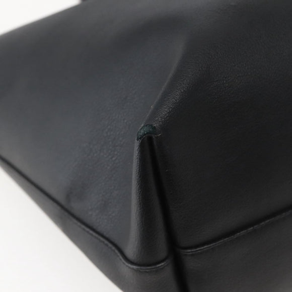 SAINT LAURENT Tote Bag Leather Black Auth hk3059