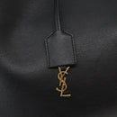 SAINT LAURENT Tote Bag Leather Black Auth hk3059-17