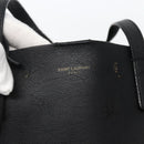 SAINT LAURENT Tote Bag Leather Black Auth hk3059-18
