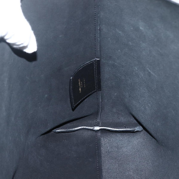 SAINT LAURENT Tote Bag Leather Black Auth hk3059