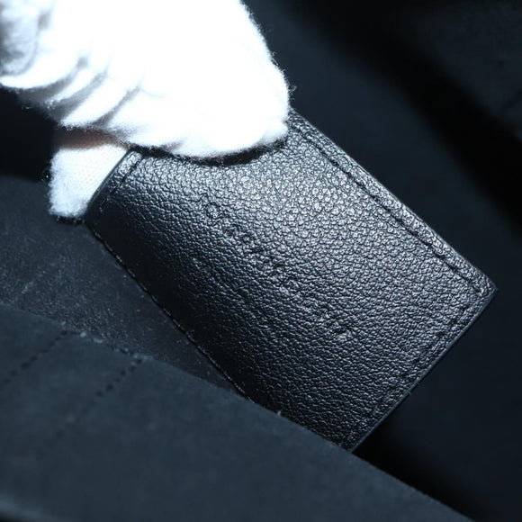 SAINT LAURENT Tote Bag Leather Black Auth hk3059