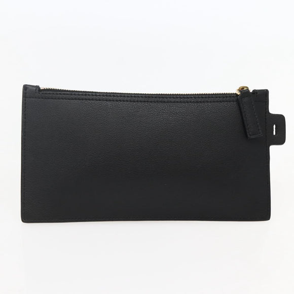 SAINT LAURENT Tote Bag Leather Black Auth hk3059