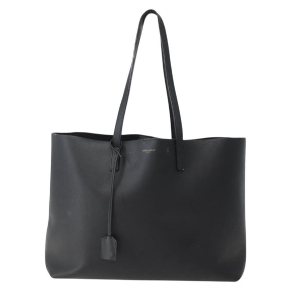 SAINT LAURENT Tote Bag Leather Black Auth hk3059