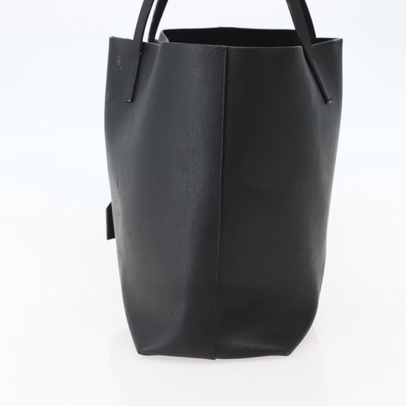 SAINT LAURENT Tote Bag Leather Black Auth hk3059