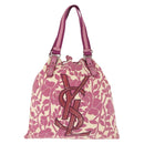 SAINT LAURENT Tote Bag Canvas Silver Purple 147396 Auth hk3060-13