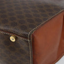 CELINE Macadam Canvas Hand Bag PVC Leather Brown Gold Auth hk3063-10