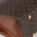 CELINE Macadam Canvas Hand Bag PVC Leather Brown Gold Auth hk3063-11