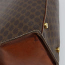 CELINE Macadam Canvas Hand Bag PVC Leather Brown Gold Auth hk3063-13
