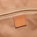 CELINE Macadam Canvas Hand Bag PVC Leather Brown Gold Auth hk3063-16