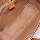 CELINE Macadam Canvas Hand Bag PVC Leather Brown Gold Auth hk3063-17